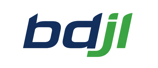 bdjl homepage logo in teal branding